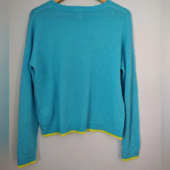 Lilly Pulitzer Bright Blue Crew Neck Wool Blend Pullover‎ - Picture 4 of 5